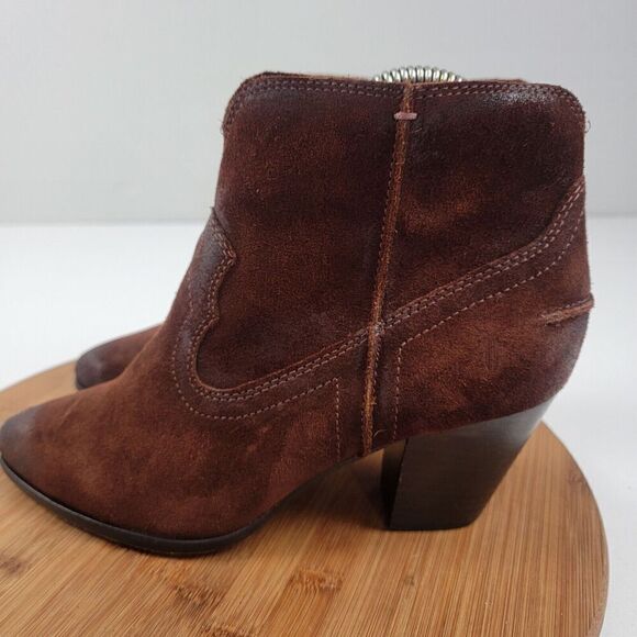 Frye Renee Womens Brown Suede Leather Zip Short Ankle Chukka Boots Booti… - Picture 8 of 14